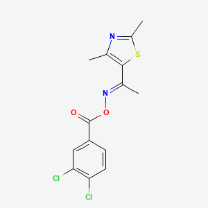 N-[(3,4-dichlorobenzoyl)oxy]-N-[(E)-1-(2,4-dimethyl-1,3-thiazol-5-yl)ethylidene]amine