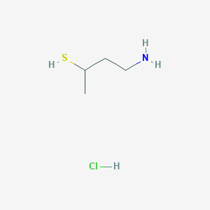 molecular formula C4H12ClNS B2800628 4-Aminobutane-2-thiol hydrochloride CAS No. 870-66-6