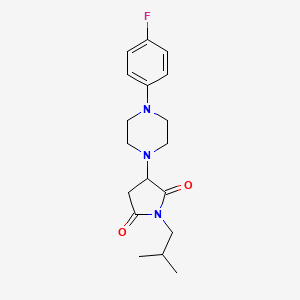 molecular formula C18H24FN3O2 B2800633 3-(4-(4-氟苯基)哌嗪-1-基)-1-异丁基吡咯烷-2,5-二酮 CAS No. 881485-25-2