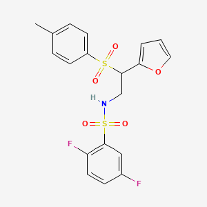 molecular formula C19H17F2NO5S2 B2800636 2,5-二氟-N-(2-(呋喃-2-基)-2-对甲苯基乙基)苯磺酰胺 CAS No. 877816-62-1