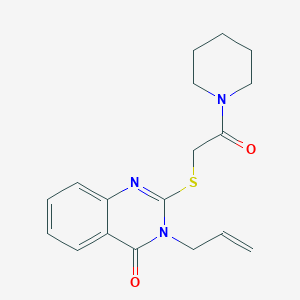 molecular formula C18H21N3O2S B2800638 3-allyl-2-((2-oxo-2-(piperidin-1-yl)ethyl)thio)quinazolin-4(3H)-one CAS No. 384358-91-2