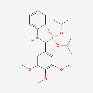 molecular formula C22H32NO6P B2800645 N-[di(propan-2-yloxy)phosphoryl-(3,4,5-trimethoxyphenyl)methyl]aniline CAS No. 431056-55-2