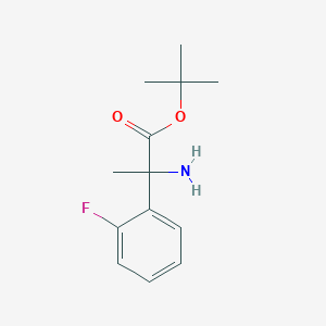 molecular formula C13H18FNO2 B2800669 Tert-butyl 2-amino-2-(2-fluorophenyl)propanoate CAS No. 2248268-71-3