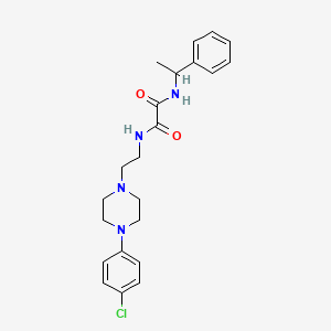 N1-(2-(4-(4-chlorophenyl)piperazin-1-yl)ethyl)-N2-(1-phenylethyl)oxalamide
