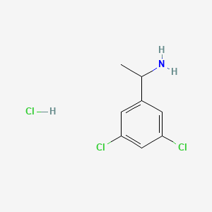 molecular formula C8H10Cl3N B2800687 1-(3,5-Dichlorophenyl)ethylamine Hydrochloride CAS No. 321318-36-9