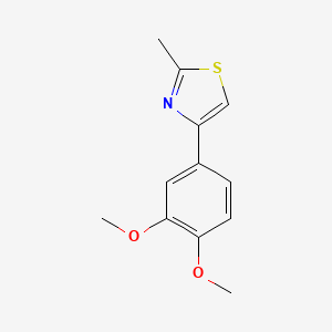 molecular formula C12H13NO2S B2800688 4-(3,4-Dimethoxyphenyl)-2-methyl-1,3-thiazole CAS No. 256950-42-2