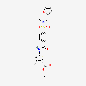 ethyl 5-(4-(N-(furan-2-ylmethyl)-N-methylsulfamoyl)benzamido)-3-methylthiophene-2-carboxylate