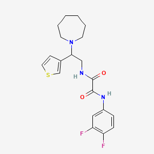 N1-(2-(azepan-1-yl)-2-(thiophen-3-yl)ethyl)-N2-(3,4-difluorophenyl)oxalamide