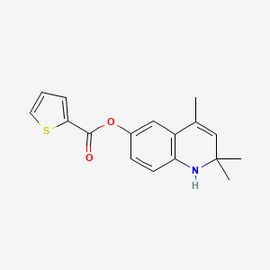 molecular formula C17H17NO2S B2800695 2,2,4-Trimethyl-1,2-dihydroquinolin-6-yl thiophene-2-carboxylate CAS No. 375359-94-7