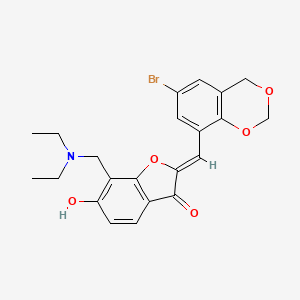 (Z)-2-((6-bromo-4H-benzo[d][1,3]dioxin-8-yl)methylene)-7-((diethylamino)methyl)-6-hydroxybenzofuran-3(2H)-one
