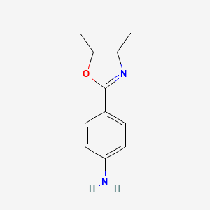 molecular formula C11H12N2O B2800697 4-(4,5-Dimethyl-1,3-oxazol-2-yl)aniline CAS No. 708258-27-9