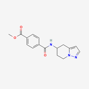 molecular formula C16H17N3O3 B2800720 甲基 4-((4,5,6,7-四氢吡唑并[1,5-a]吡啶-5-基)氨基甲酰)苯甲酸酯 CAS No. 2034587-48-7