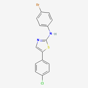 molecular formula C15H10BrClN2S B2800730 N-(4-溴苯基)-5-(4-氯苯基)-1,3-噻唑-2-胺 CAS No. 297150-37-9