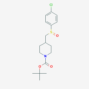 molecular formula C17H24ClNO3S B2800735 tert-Butyl 4-(((4-chlorophenyl)sulfinyl)methyl)piperidine-1-carboxylate CAS No. 1353954-87-6