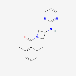 molecular formula C17H20N4O B2800746 Mesityl(3-(pyrimidin-2-ylamino)azetidin-1-yl)methanone CAS No. 2310156-08-0