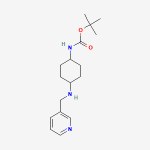 molecular formula C17H27N3O2 B2800749 tert-Butyl (1R*,4R*)-4-[(pyridin-3-ylmethyl)amino]cyclohexylcarbamate CAS No. 1286275-55-5