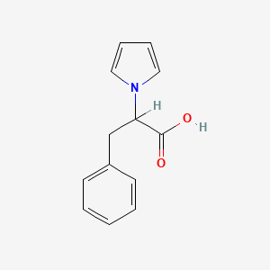 molecular formula C13H13NO2 B2800754 3-phenyl-2-(1H-pyrrol-1-yl)propanoic acid CAS No. 105264-20-8; 46687-57-4