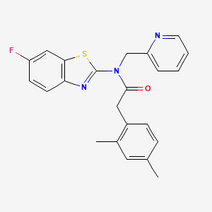 molecular formula C23H20FN3OS B2800768 2-(2,4-二甲基苯基)-N-(6-氟苯并[d]噻唑-2-基)-N-(吡啶-2-基甲基)乙酰胺 CAS No. 941983-83-1