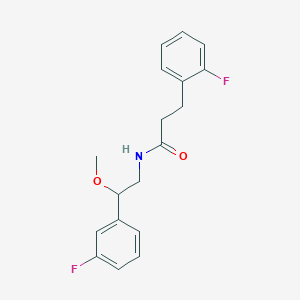 molecular formula C18H19F2NO2 B2800771 3-(2-氟苯基)-N-(2-(3-氟苯基)-2-甲氧基乙基)丙酰胺 CAS No. 1797640-74-4