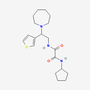 N1-(2-(azepan-1-yl)-2-(thiophen-3-yl)ethyl)-N2-cyclopentyloxalamide