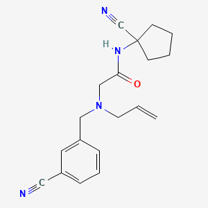 molecular formula C19H22N4O B2800779 N-(1-cyanocyclopentyl)-2-{[(3-cyanophenyl)methyl](prop-2-en-1-yl)amino}acetamide CAS No. 1311896-51-1