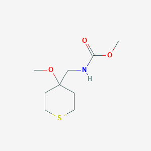 molecular formula C9H17NO3S B2800789 甲基 ((4-甲氧基四氢-2H-硫杂环戊烷-4-基甲基)氨基甲酸酯 CAS No. 2034485-91-9