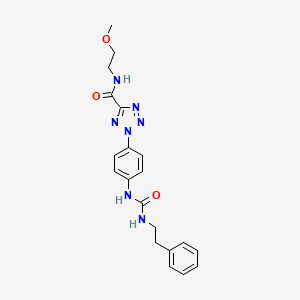 N-(2-methoxyethyl)-2-(4-(3-phenethylureido)phenyl)-2H-tetrazole-5-carboxamide