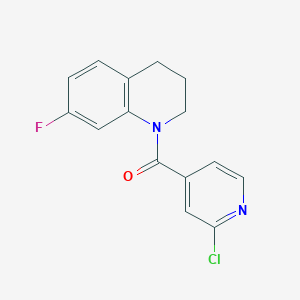 molecular formula C15H12ClFN2O B2800815 1-(2-Chloropyridine-4-carbonyl)-7-fluoro-1,2,3,4-tetrahydroquinoline CAS No. 1209539-02-5