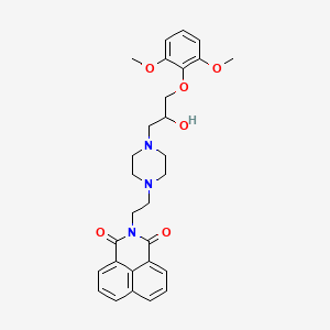 B2800816 2-[2-[4-[3-(2,6-Dimethoxyphenoxy)-2-hydroxypropyl]piperazin-1-yl]ethyl]benzo[de]isoquinoline-1,3-dione CAS No. 610756-91-7