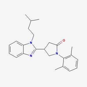1-(2,6-Dimethylphenyl)-4-[1-(3-methylbutyl)benzimidazol-2-yl]pyrrolidin-2-one