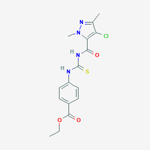 ethyl 4-({[(4-chloro-1,3-dimethyl-1H-pyrazol-5-yl)carbonyl]carbamothioyl}amino)benzoate
