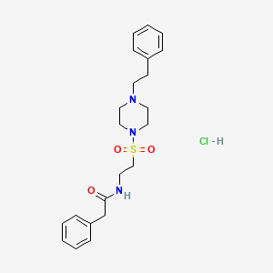 N-(2-((4-phenethylpiperazin-1-yl)sulfonyl)ethyl)-2-phenylacetamide hydrochloride