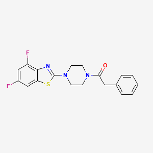 molecular formula C19H17F2N3OS B2800822 1-(4-(4,6-Difluorobenzo[d]thiazol-2-yl)piperazin-1-yl)-2-phenylethanone CAS No. 897482-54-1
