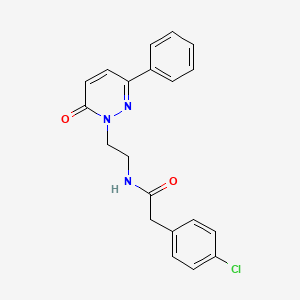 2-(4-chlorophenyl)-N-(2-(6-oxo-3-phenylpyridazin-1(6H)-yl)ethyl)acetamide