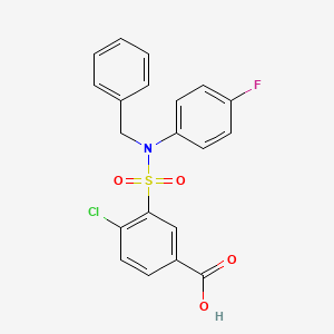 3-{[Benzyl(4-fluorophenyl)amino]sulfonyl}-4-chlorobenzoic acid