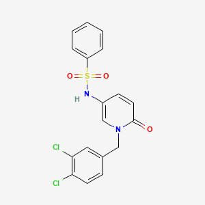 N-[1-[(3,4-dichlorophenyl)methyl]-6-oxo-3-pyridinyl]benzenesulfonamide