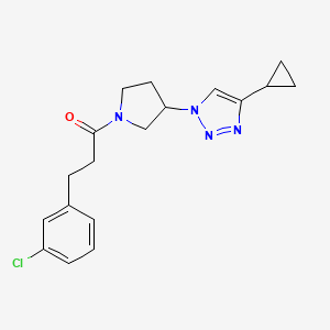 3-(3-chlorophenyl)-1-(3-(4-cyclopropyl-1H-1,2,3-triazol-1-yl)pyrrolidin-1-yl)propan-1-one