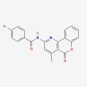 4-bromo-N-(4-methyl-5-oxochromeno[4,3-b]pyridin-2-yl)benzamide