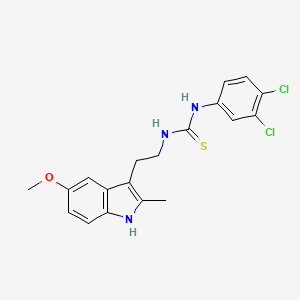 molecular formula C19H19Cl2N3OS B2800862 1-(3,4-dichlorophenyl)-3-[2-(5-methoxy-2-methyl-1H-indol-3-yl)ethyl]thiourea CAS No. 847390-17-4