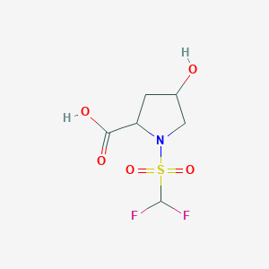 1-difluoromethanesulfonyl-4-hydroxypyrrolidine-2-carboxylic acid