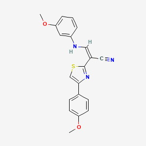 (Z)-3-((3-methoxyphenyl)amino)-2-(4-(4-methoxyphenyl)thiazol-2-yl)acrylonitrile
