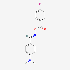 molecular formula C16H15FN2O2 B2800876 4-({[(4-氟苯甲酰)氧]亚胺甲基}-N,N-二甲基苯胺 CAS No. 306730-01-8