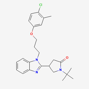1-tert-butyl-4-{1-[3-(4-chloro-3-methylphenoxy)propyl]-1H-benzimidazol-2-yl}pyrrolidin-2-one