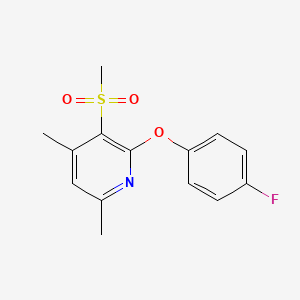 2-(4-Fluorophenoxy)-4,6-dimethyl-3-(methylsulfonyl)pyridine