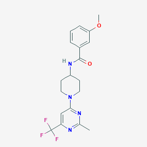 3-methoxy-N-{1-[2-methyl-6-(trifluoromethyl)-4-pyrimidinyl]-4-piperidyl}benzamide