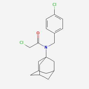 N-(adamantan-1-yl)-2-chloro-N-[(4-chlorophenyl)methyl]acetamide