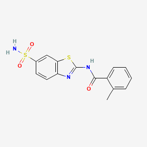 2-methyl-N-(6-sulfamoyl-1,3-benzothiazol-2-yl)benzamide