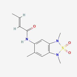 (E)-N-(1,3,6-trimethyl-2,2-dioxido-1,3-dihydrobenzo[c][1,2,5]thiadiazol-5-yl)but-2-enamide
