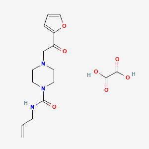 molecular formula C16H21N3O7 B2800893 N-allyl-4-(2-(furan-2-yl)-2-oxoethyl)piperazine-1-carboxamide oxalate CAS No. 1351631-44-1