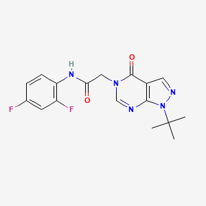 2-(1-tert-butyl-4-oxopyrazolo[3,4-d]pyrimidin-5-yl)-N-(2,4-difluorophenyl)acetamide